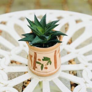 Leaf art Terracotta Pot
